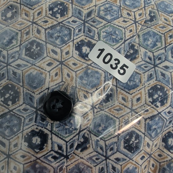 Henry Grethel Geometric Print Classic Button-Up‎ Shirt Multicolor Size L (42cm) - Picture 7 of 8